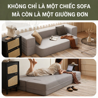 Giường sofa gấp gọn mini cho căn hộ nhỏ ký túc xá phòng khách nằm ngủ êm không cần lắp đặt