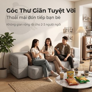Giường sofa gấp gọn mini cho căn hộ nhỏ ký túc xá phòng khách nằm ngủ êm không cần lắp đặt