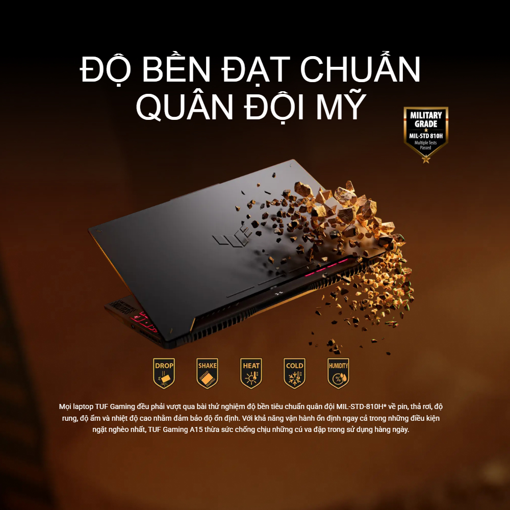 Laptop ASUS TUF Gaming A15 FA506NCG-HN329W Ryzen 7 8845HS | 16GB | 512GB | RTX 3050 4GB | 15.6" FHD | BigBuy360 - bigbuy360.vn