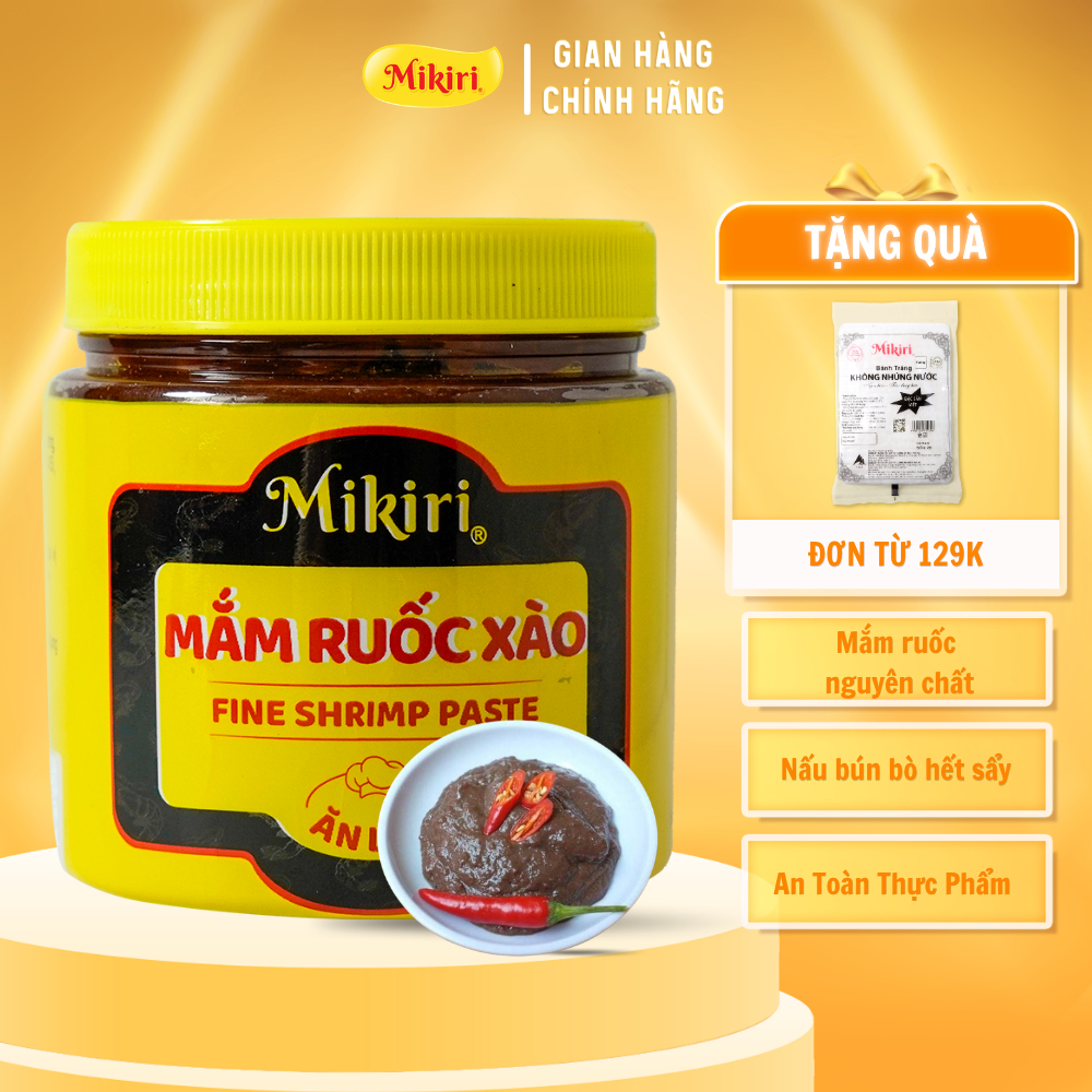 Mắm Ruốc Xào Sẵn 200g, Mắm Ruốc Nguyên Chất Mikiri  – Ruốc Tươi 80%, Thơm Đậm Vị, Bao Ngon