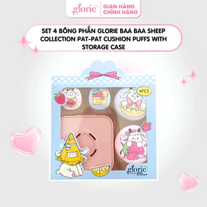 Set 4 Bông Phấn Glorie Baa Baa Sheep Collection Pat-Pat Cushion Puffs With Storage Case