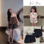 Set Bộ Đũi Bi Áo 2 Dây Bí Phồng Kèm Đai Mix Quần Bí Phồng 2 Lớp - Set đôi Mẹ Và Con Gái