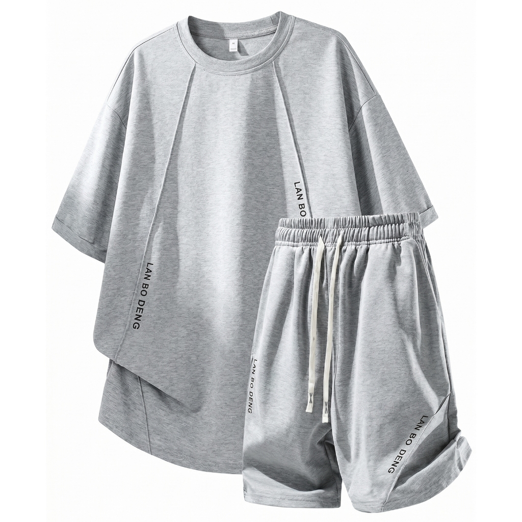 Bộ Quần Áo Thun Nam Nữ Oversize Form Rộng, Áo Cộc Tay Quần Short Cạp Chun Co Giãn Thoáng Mát Mùa Hè
