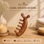 LƯỢC GỖ ĐÀN HƯƠNG KHẮC HOA TINH TẾ , LƯỢC 5 CHÂN MASSAGE , LƯU THÔNG MÁU