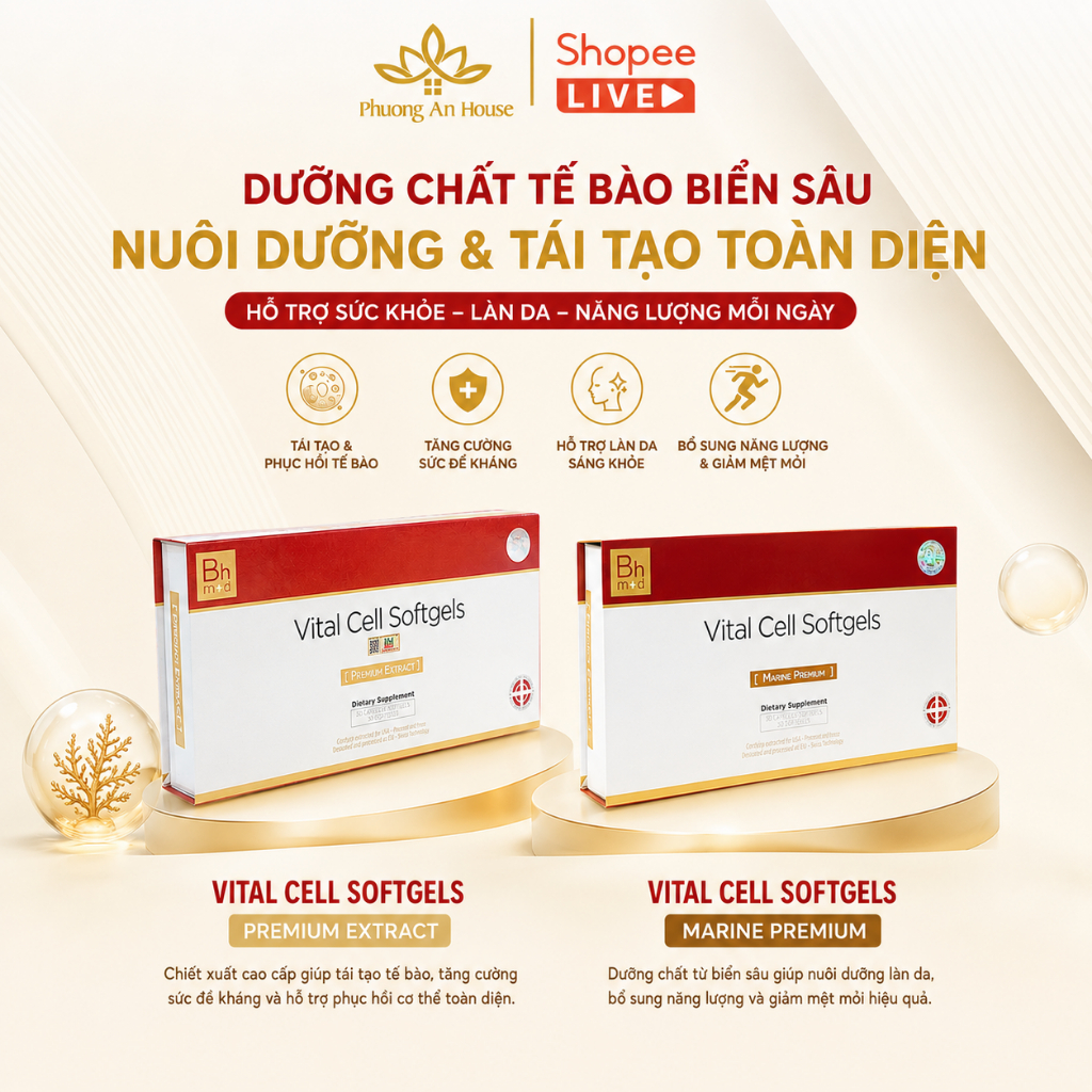 Thực phẩm bảo vệ sức khỏe PE Vital Cell Softgels