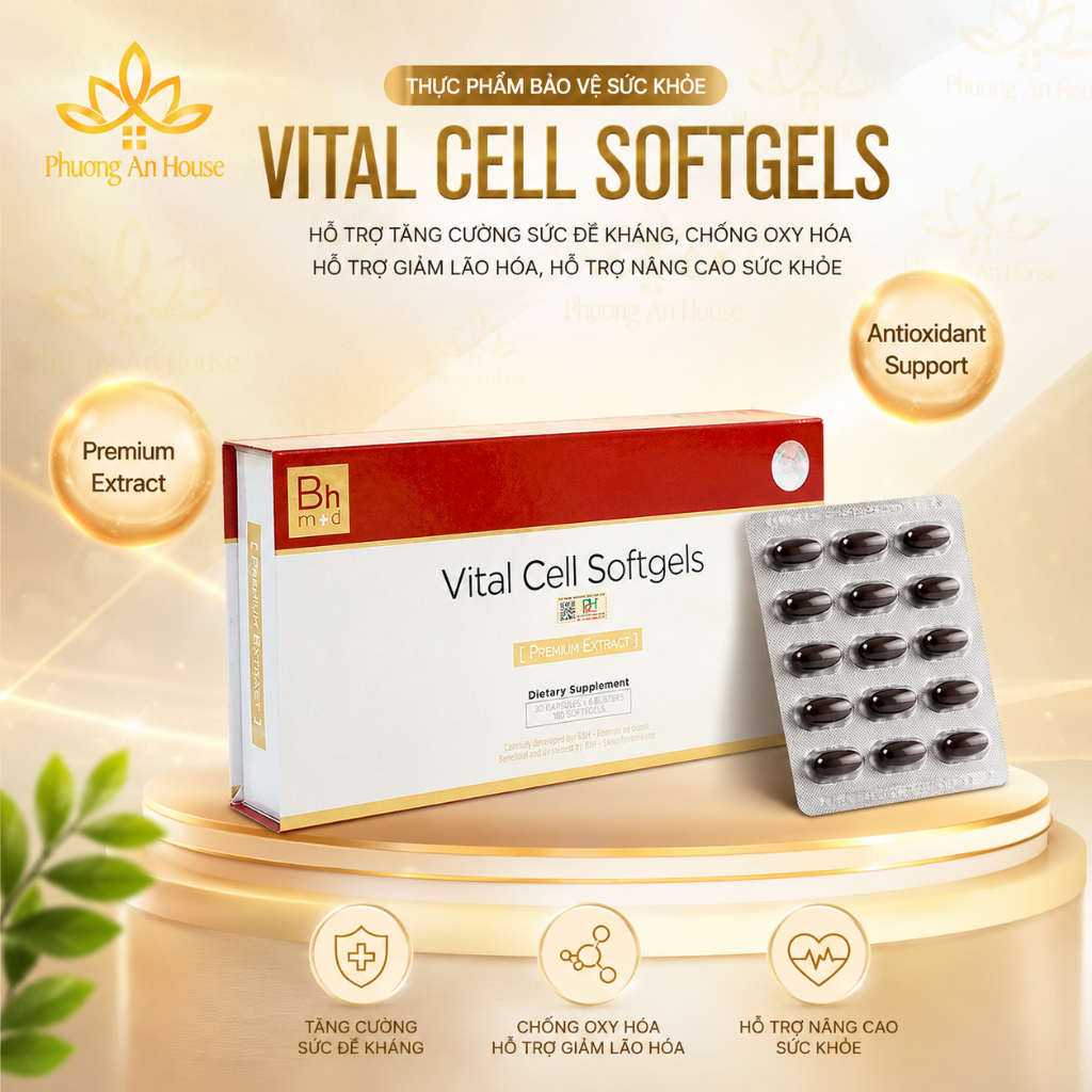 Thực phẩm bảo vệ sức khỏe PE Vital Cell Softgels