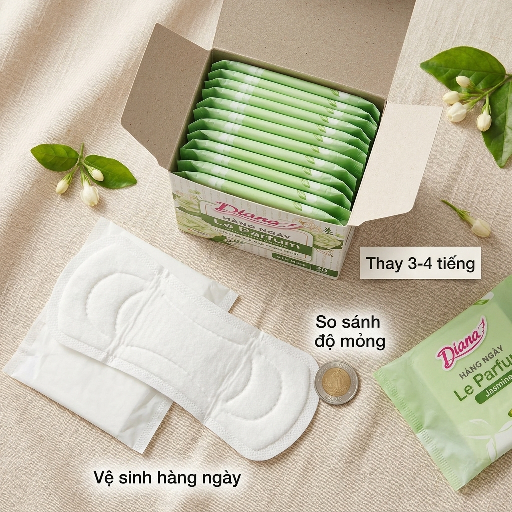 🌸 BVS DIANA HÀNG NGÀY LE PARFUM 20 MIẾNG – HƯƠNG NƯỚC HOA PHÁP KIÊU SA 🌸