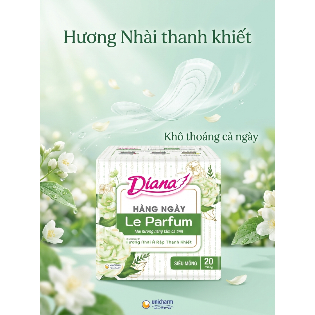 🌸 BVS DIANA HÀNG NGÀY LE PARFUM 20 MIẾNG – HƯƠNG NƯỚC HOA PHÁP KIÊU SA 🌸