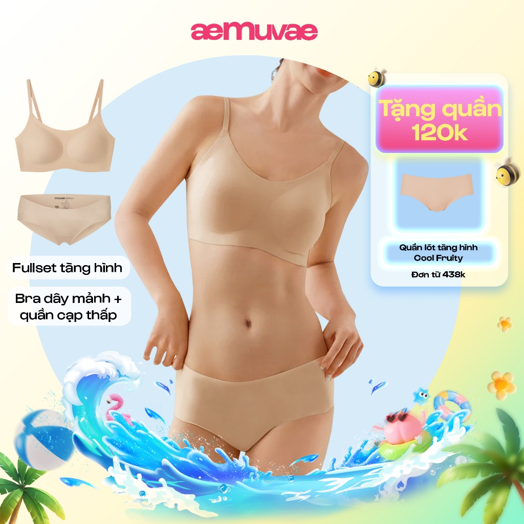 Set nội y không viền Easy Day, ôm sát nâng đỡ, mát mịn như kem nền hoà vào da - Muvae (aeMuvae)