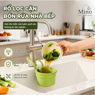 Rổ Lọc Rác Treo Bồn Rửa Chén Nhà Bếp - Giỏ Lọc Cặn Thức Ăn, Rửa Rau Củ Quả Tiện Lợi