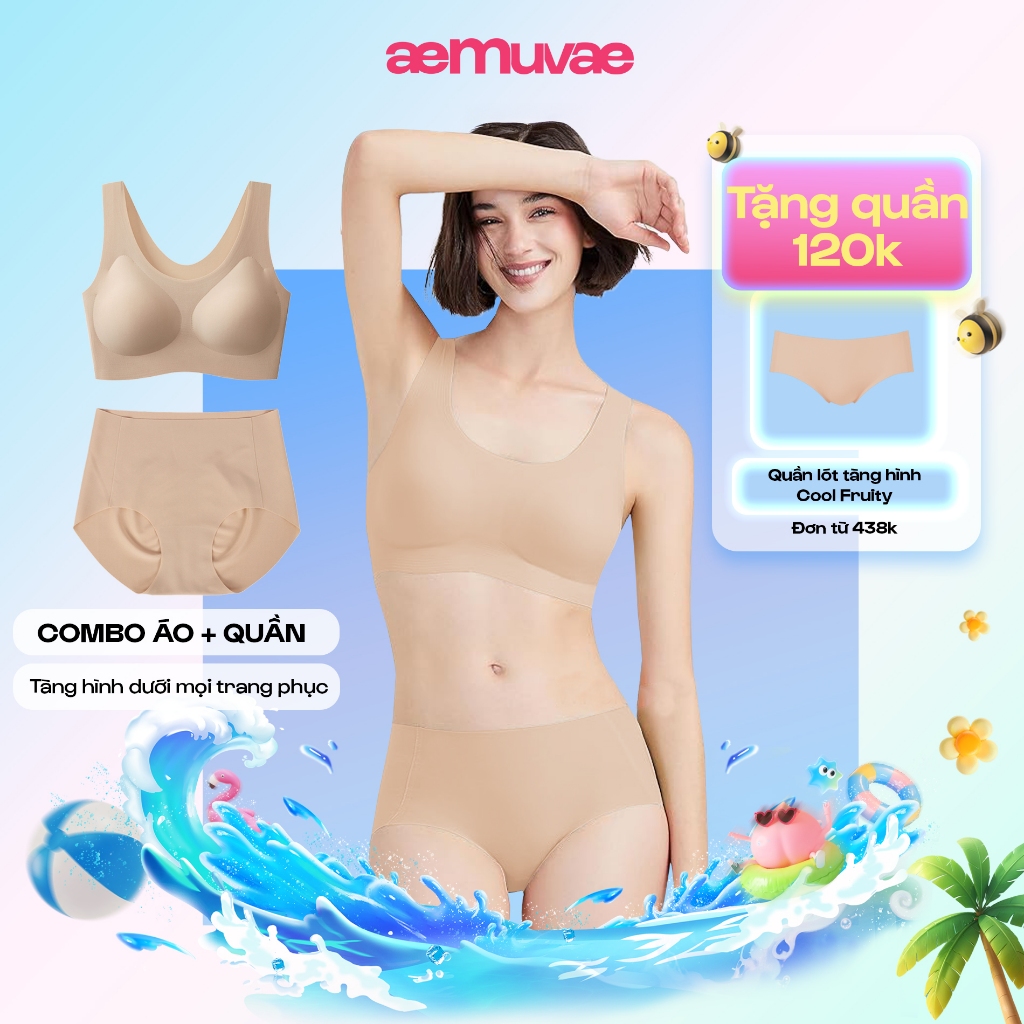 Set nội y không viền Fruity, freesize, siêu đàn hồi, mát mịn hoà vào da - Muvae (aeMuvae)