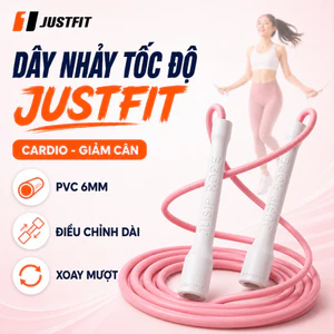 Dây nhảy tốc độ PVC JUSTFIT JUMP ROPES 6mm tập nhảy dây, Cardio, Yoga, giảm cân tại nhà