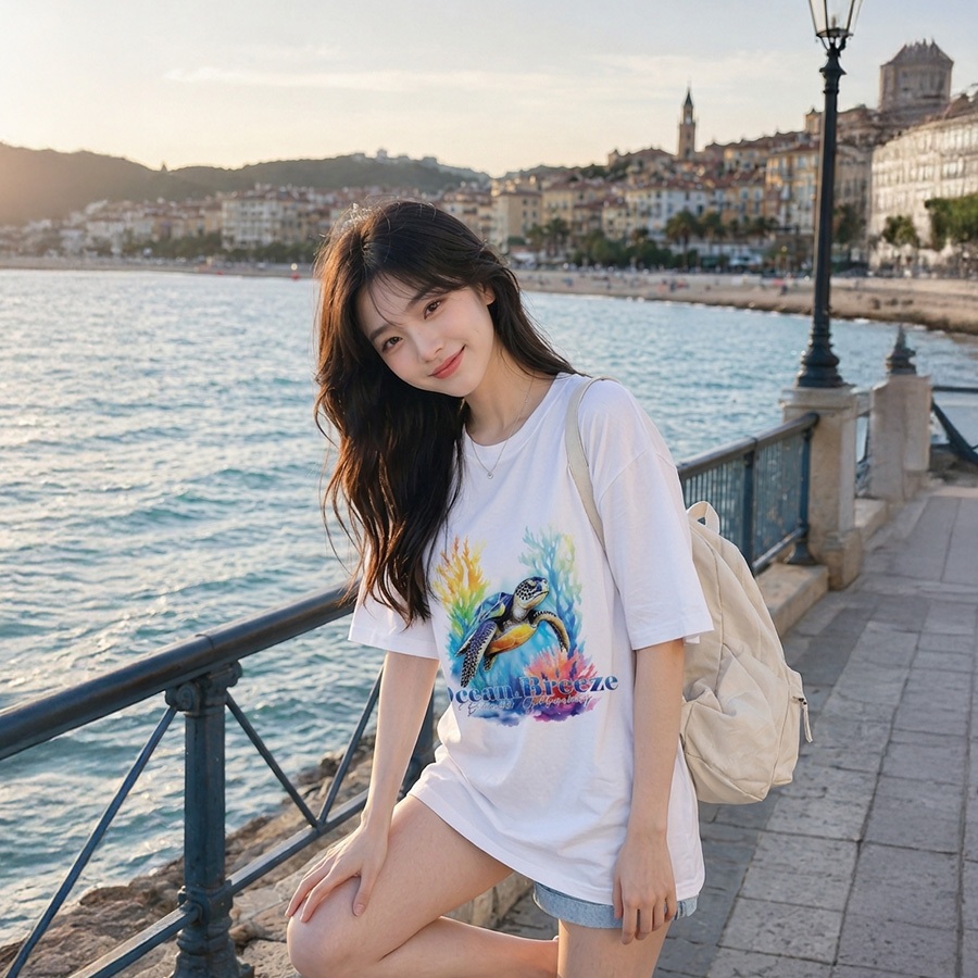 AT BST Áo Thun RÙA Unisex Form Rộng Cotton Cho Mùa Hè Chất Liệu Mềm Thoáng In Graphic Đa Dạng Phù Hợp Nam Nữ Size