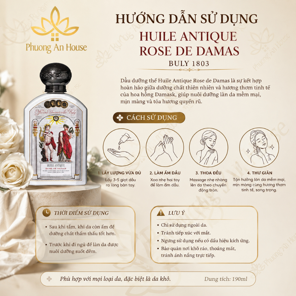 Dầu dưỡng body mềm mịn da Buly 1803 - Phương An House