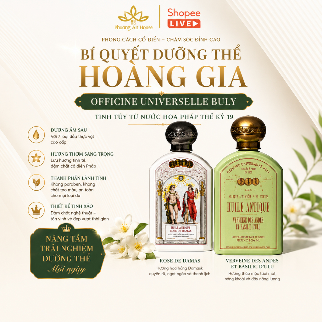 Dầu dưỡng body mềm mịn da Buly 1803 - Phương An House