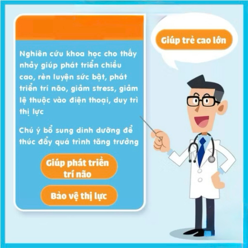 [Quà Tặng] Bộ Chạm Nhảy Vận Động Giúp Tăng Chiều Cao và Phát Triển Tư Duy Cho Trẻ