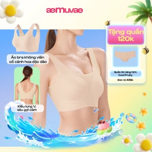 Áo Bra Không Gọng Không Viền Cánh Hoa 3D, vải cao cấp mịn mát, hoà vào da - Muvae (aeMuvae)