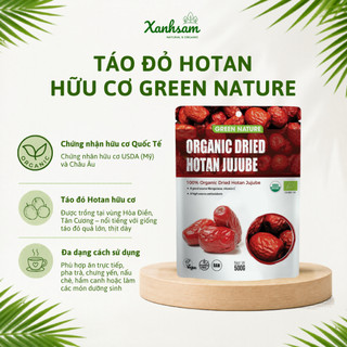Táo Đỏ Hữu Cơ Green Nature 500g - Xanhsam Natural & Organic