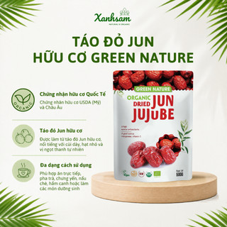 Táo Đỏ Hữu Cơ Green Nature 500g - Xanhsam Natural & Organic