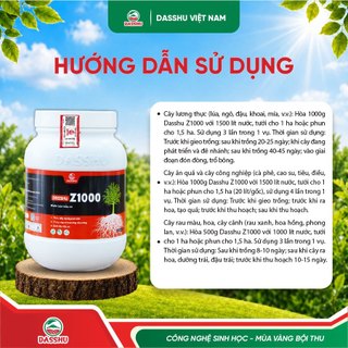 [ MUA 5 TẶNG 2 ] Phân Bón Dasshu Z1000 Chính Hãng Hỗ Trợ Ra Rễ Bung Đọt, Lá Xanh Dày DẹpTăng Năng Suất