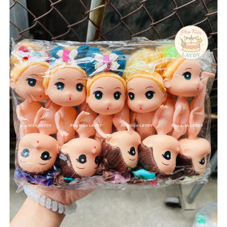 Combo 10 búp bê chibi không váy, có váy trang trí bánh kem, phụ kiện bánh sinh nhật- Phụ Kiện Trang Trí Bánh [FREESHIP🚗]