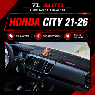 Thảm taplo ô tô Honda City 2021 - 2026, thảm taplo che nắng da carbon, da vân gỗ, nhung cừu cao cấp, chuẩn form