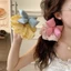 Dây cột tóc bằng vải buộc nơ kiểu Hàn Quốc dễ thương, phụ kiện tóc co giãn