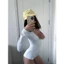 2Soonsumff Bodysuit tay dài cổ V khoét sâu sexy ôm body, bộ đồ liền thân cao cấp cho nữ