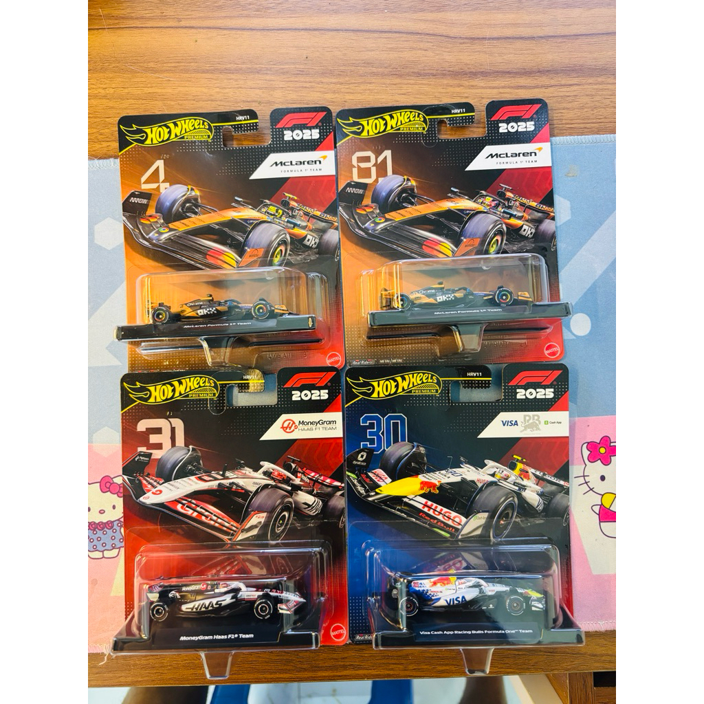 Mô hình xe Hot wheels F1 Premium đội đua Mclaren, Haas, Redbull… 1/64