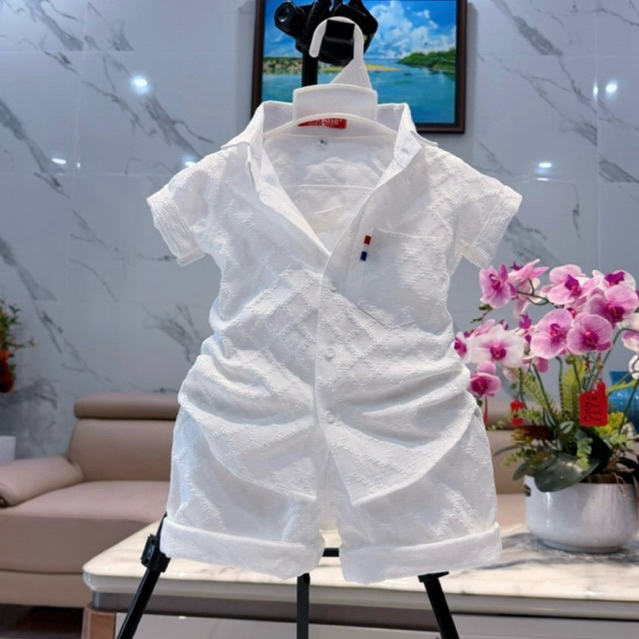 set sơmi công tử cho bé trai 10-52kg TONI BRAND