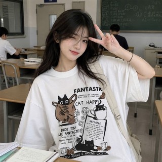 Áo thun phông nam nữ tay lỡ unisex form rộng vải cotton khô dày dặn
