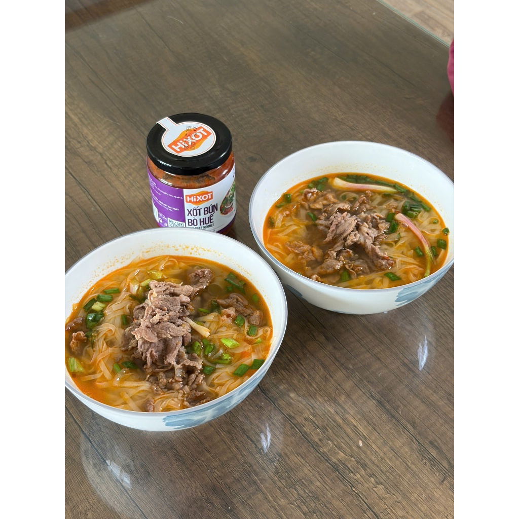 Sốt Gia Vị Bún Bò Huế HiXOT Hũ 220Gram, gia vị hoàn chỉnh, không cần nêm nếm, thơm ngon đậm vị