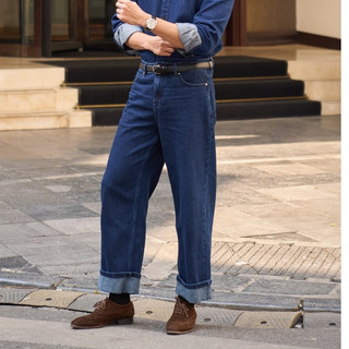 Quần jean nam vải mềm Form Straight cropped - ROUTINE 10F25DPA008