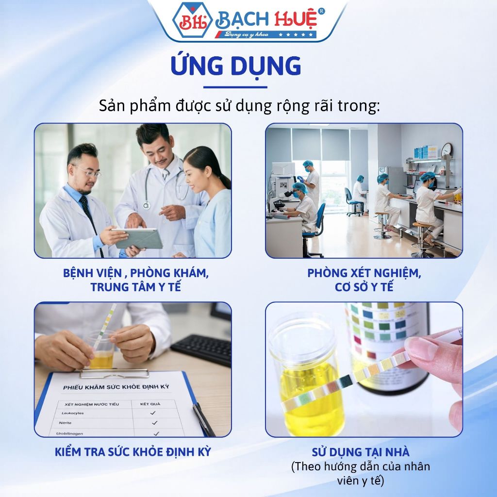 Hộp 100 Que Thử Nước Tiểu 3 Thông Số Cybow Hàn Quốc – Que Test Nước Tiểu Kiểm Tra Sức Khỏe