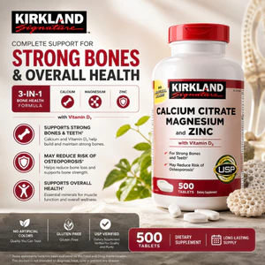 Viên uống Kirkland Calcium Citrate Magnesium and ZinC Mỹ 500 viên