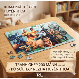 Đồ Chơi Xếp Hình Lắp Ráp Tranh Ghép 200 chi tiết  Cho Bé Phát Triển Trí Tuệ