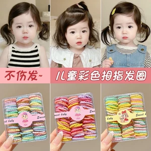 hộp 90 dây cột tóc pastel dễ thương phong cách Hàn Quốc