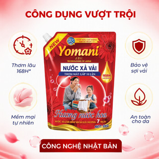 [DEAL HOT MUA 2 TẶNG 1] Mua 1 Nước Giặt YOMANI 5KG2 Tặng 1 Nước Xả 2KG Hương Hoa, Thơm Lâu, Mềm Vải