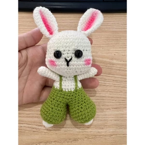Móc khóa với Len baby yarn sợi 1.5mm - đã bao gồm móc khóa