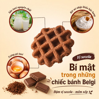 Bánh bông lan trứng sữa Belgi mềm Tràng An 230g ba hương vị ngon tuyệt