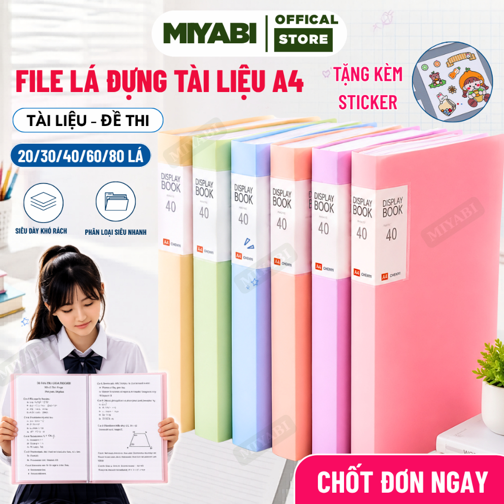 File lá đựng tài liệu a4 nhiều ngăn khóa dây 30 / 60 lá văn phòng phẩm ...