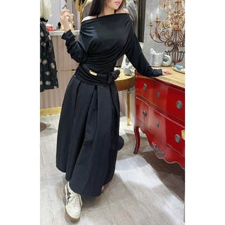 [HỎA TỐC] Áo Thun Nữ Trễ Vai Nhún Eo Form Ôm Tôn Dáng Phong Cách Hàn Quốc | Flow Drape Shoulder Top