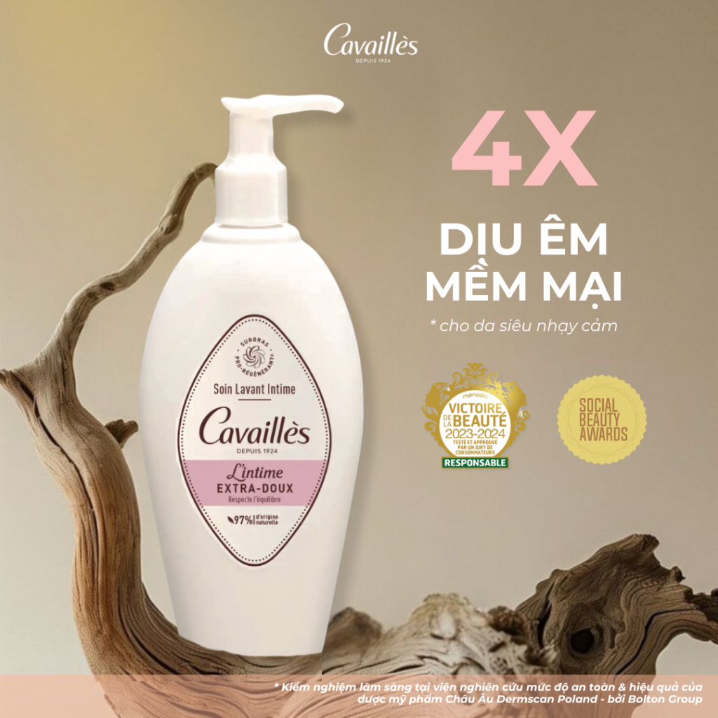 (Chính hãng) Dung Dịch Vệ Sinh Phụ Nữ Rogé Cavaillès Pháp 250ml, Nước Rửa Phụ Khoa Chính Hãng Dịu Nhẹ Kháng Khuẩn