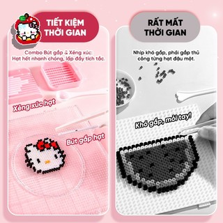 Hạt Xếp Set Quà Tặng Diy, Bé Gái Yêu Thích Hạt 2.6Mm, Bộ Dụng Cụ + Bàn Ủi Tiện Lợi, Đồ Chơi Rèn Kỹ Năng Khéo Léo