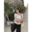 Áo Thun Cổ Chéo Chấm Bi Có BigClothes, Áo Thun Nữ Tay Ngắn Dáng Ôm Lệch Vai Thời Trang By Chamie store