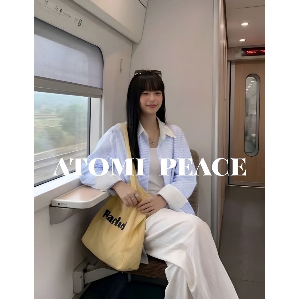 Áo Sơ Mi Nữ Kiểu Kẻ Sọc Phối Cổ Trắng Tay Dài - Lụa Kate Mềm Mại Thoáng Mát Đủ Size 40-68kg XANH CỔ BẺ