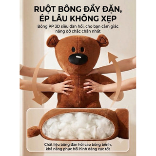 [Giao Ngay 6H] Gấu Bông Teddy Mr Bean Cao Cấp Siêu Đáng Yêu, Gấu Nhồi Bông Size 50 - 105cm Quà Tặng Hot Trend PT House