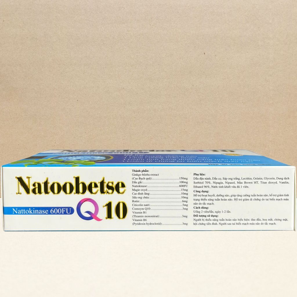 Combo 5 Hộp Natoobetse Q10 Xanh Dương - Rostex - Vinaphar - Vitamin Chữa Lành
