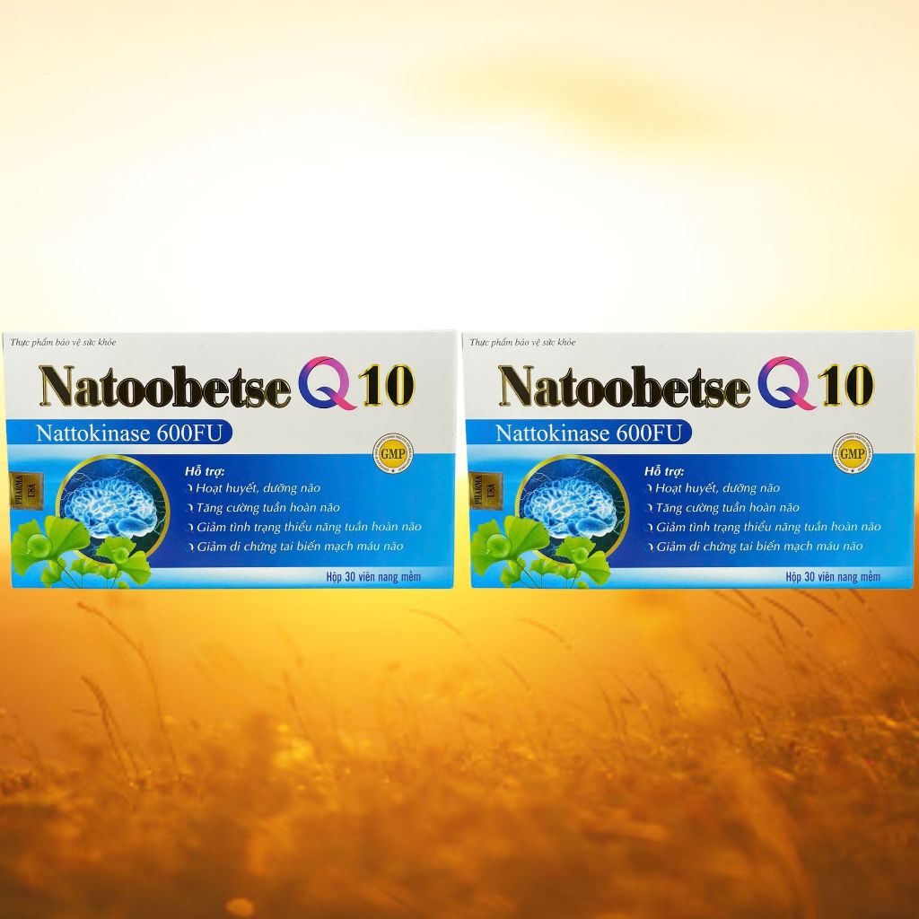 Combo 2 Hộp Natoobetse Q10 Xanh Dương - Rostex - Vinaphar - Vitamin Thanh Lọc