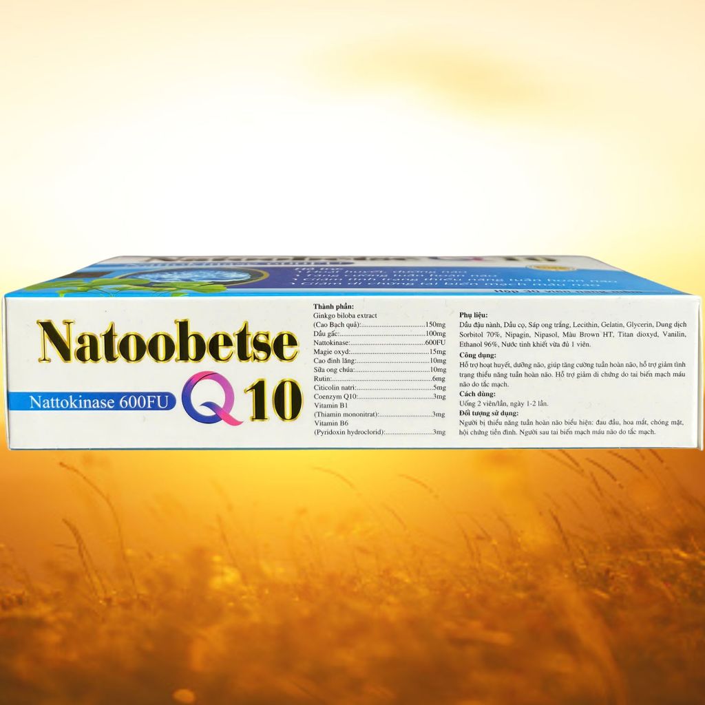 Combo 2 Hộp Natoobetse Q10 Xanh Dương - Rostex - Vinaphar - Vitamin Thanh Lọc